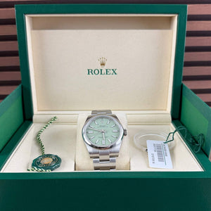 Rolex Oyster Perpetual Pistachi Dial 41